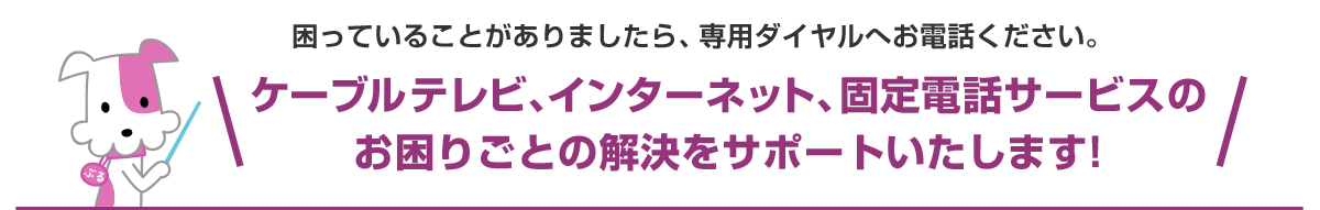 困っていることがありましたら、専用ダイヤルへお電話ください。