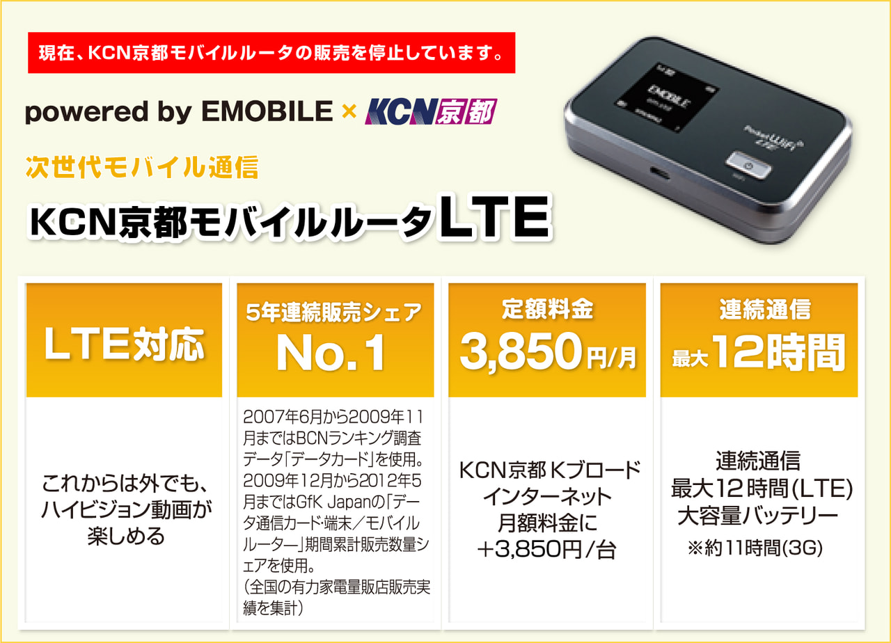 KCN京都モバイルルータ LTE